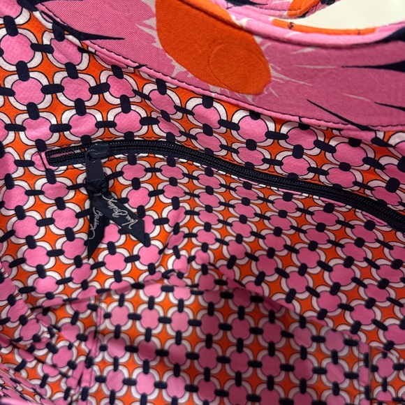 NWT Vera Bradley Vibrant Floral Pink and Orange Quilted Shoulder Bag Set - Picture 7 of 9